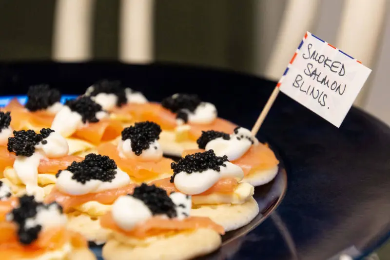 Canapés by Avril with produce from the Co-Op