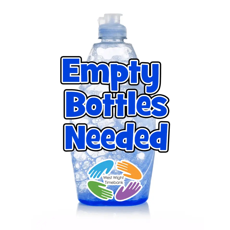 Empty bottles needed image - washing up liquid bottle.