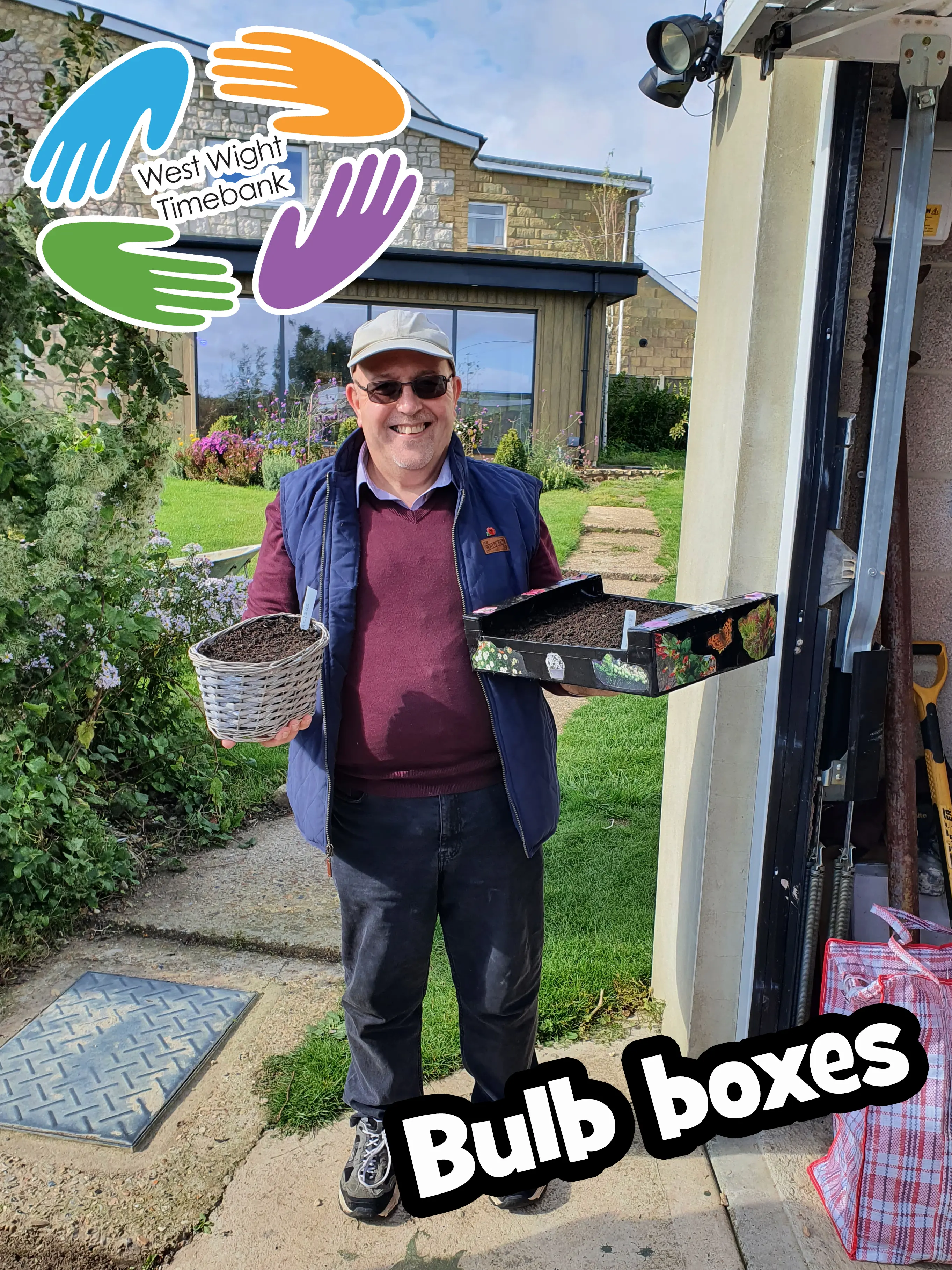 Paul with one of our bulb boxes