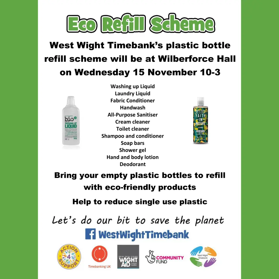 Eco-refill Brighstone poster 15 November 2023.